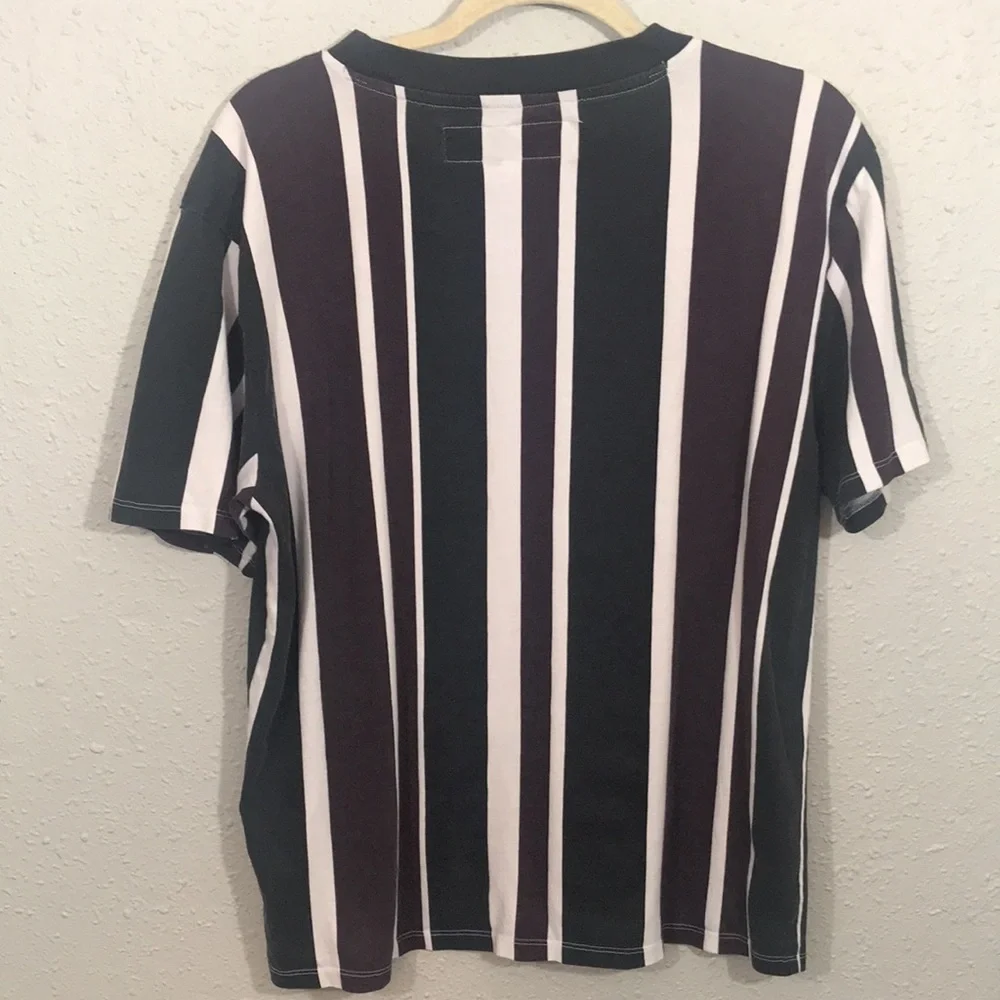 Guess Vintage Striped Screen Print Classic Triangle Screen Print‎ T-Shirt size S - Picture 2 of 8